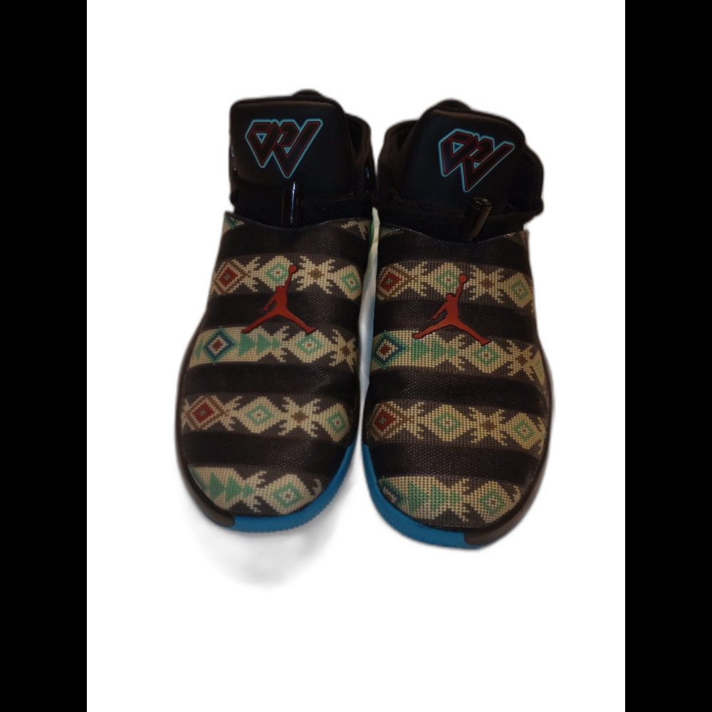 JORDAN Why Not Zer0.1 Low N7 sneakers Men's Size 8 black And Turquoise BQ2383